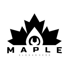 Wall Mural - maple logo design concept vector
