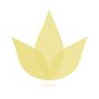 Isolated yellow lotus flower logo