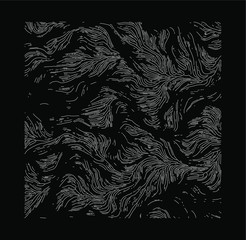 Poster - Generative Art with Visualization of Random Perlin Noise. Conceptual image of high tech systems: Artificial Intelligence, Deep Learning, Neural networks and Internet Map.