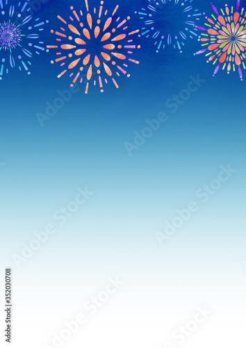 花火 夜空 夏の風物詩 Stock イラスト Adobe Stock