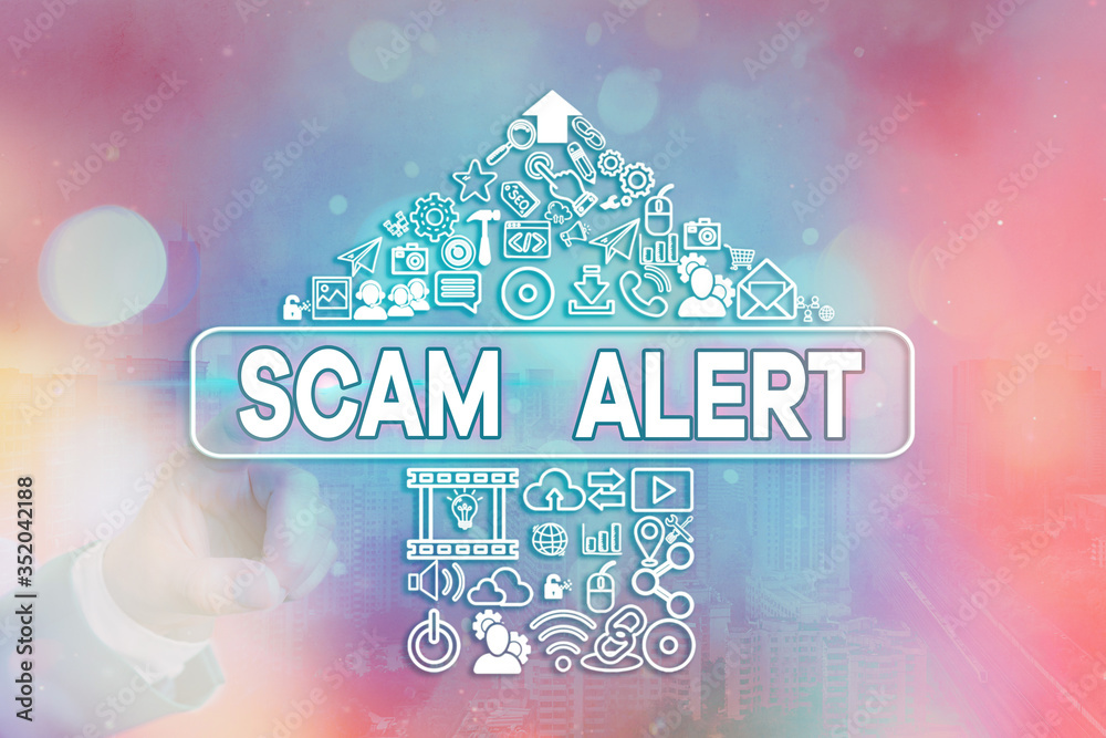 Write Scam Handwriting text writing Scam Alert. Conceptual photo unsolicited email ...