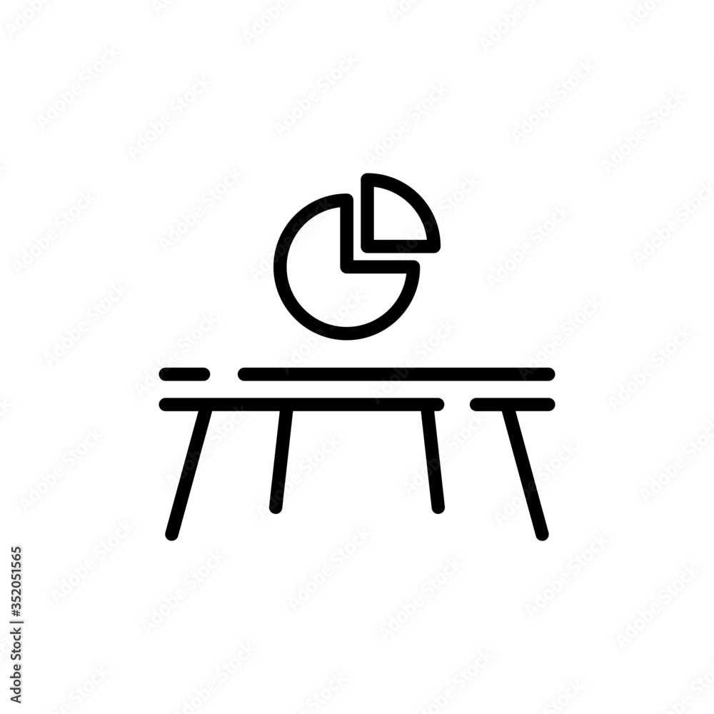 Pie chart presentation, round chart icon Stock Vector | Adobe Stock