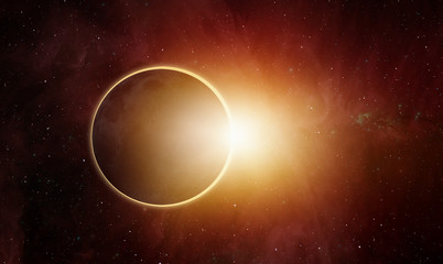 Fotobehang - Ringed solar eclipse 