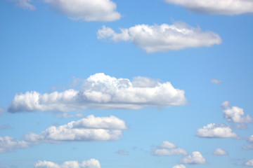 White cloud on blue sky background