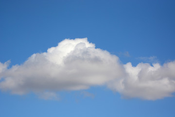 White cloud on blue sky background