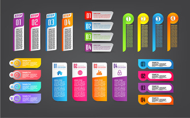 Leinwandbilder - modern text box template, banner Infographics