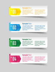 Leinwandbilder - modern text box template, banner Infographics