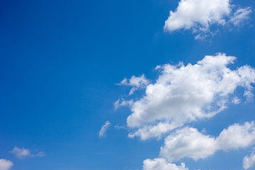 fluffy cloud in the blue sky, nature background concept