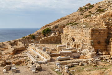 Wall Mural - Ruins of Knidos ancient city and port, Turkey