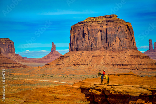 Fotomural Landscape of geomorphological formations of Monument Valley USA