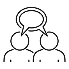 Poster - team work chat icon. outline team work chat vector icon for web design isolated on white background