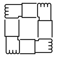 Poster - hand shake collaboration icon. outline hand shake collaboration vector icon for web design isolated 