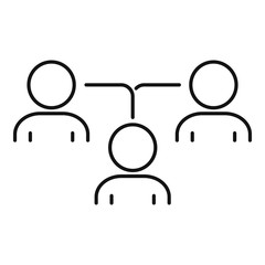 Poster - connect collaboration icon. outline connect collaboration vector icon for web design isolated on whi