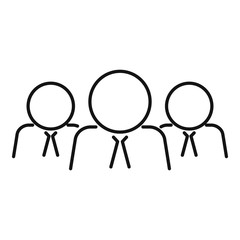 Poster - professional collaboration icon. outline professional collaboration vector icon for web design isola