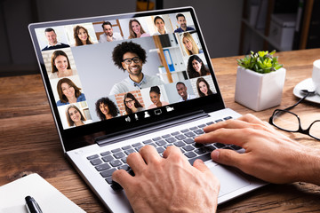 Poster - Person's Hand Using Laptop