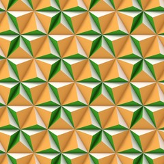 Poster - 3d illustaration of seamless geometric pattern
