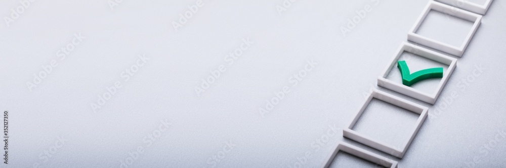 Green Check Mark In Checkbox Stock Photo | Adobe Stock
