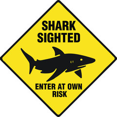 shark vector warning signs danger