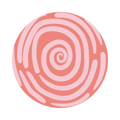 Sticker - spiral organic pattern block style