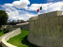 Low Section Of Mexican Flag At Fort Loreto