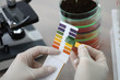 © H_Ko - Hands holding litmus test paper for soil analysis