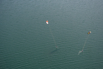 Canvas Print - Kite Surfer von oben