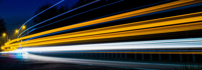 lights of cars with night