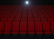 Movie theater seats 3d rendering