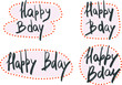 © MADiNA - hand written happy birthday words on pink background