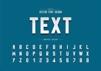 Fototapete - font and alphabetical vector on background, letter and text graphic art design.