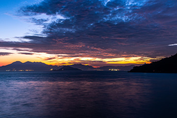 Wall Mural - Lighthouse of Victoria Harbour at dusk