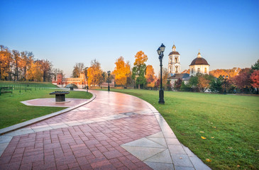 Wall Mural - Вид на храм в ЦАрицыно View of the Temple of Our Lady of the Life-Giving Spring in Tsaritsyno