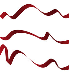 Poster - vector red ribbon on a white background EPS