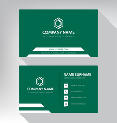 Canvas Print - Modern. vector business card template. design green and white color