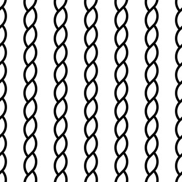 Seamless nautical rope knot pattern