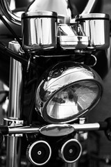 Poster - motorcycle close-up. beautiful chrome details.