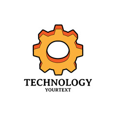 Poster - technology hand drawn logo design