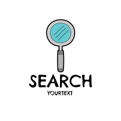 Poster - search hand drawn logo design