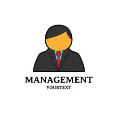 Poster - management hand drawn logo design