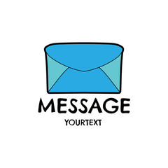 Poster - message hand drawn logo design