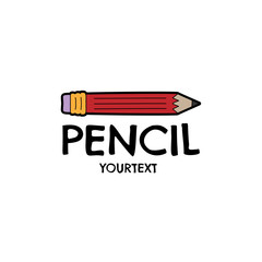 Poster - pencil hand drawn logo design