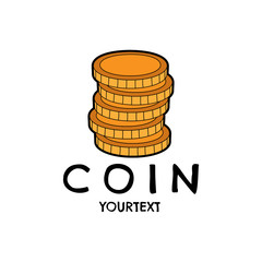 Poster - coin hand drawn logo design