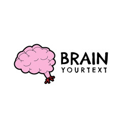 Poster - brain hand drawn logo design