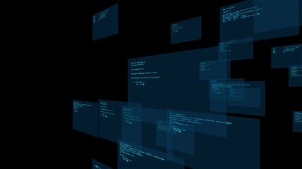 Aufkleber - Screens of programming. Programming language. System engineering.