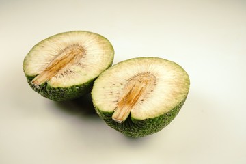 Breadfruit isolated on white background, selective focus