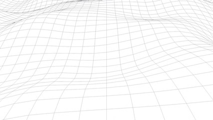 Poster - Computer generated a checkered surface. 3D rendering of a wave retro background.