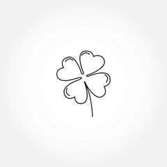 four leaf clover line icon. four leaf clover isolated line icon