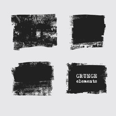 Abstract grunge stamp element set on white background.