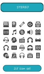 Wall Mural - Modern Simple Set of stereo Vector filled Icons