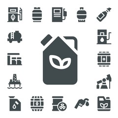 Poster - petrol icon set